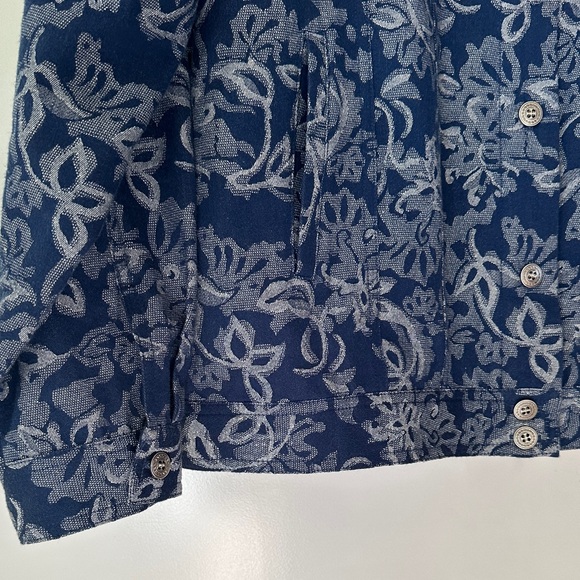 ALFRED DUNNER | Vintage Tapestry Navy Floral Jean Jacket - Picture 7 of 13